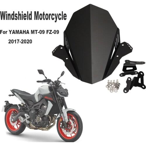 Motorcycle CNC Windshield Front Windscreen Shield Wind Deflector For YAMAHA MT-09 MT09 FZ-09 FZ09 2017 2018 2019 2020