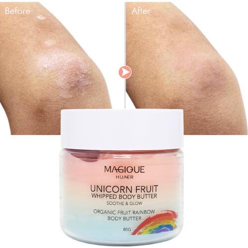 Shea Body butter Private Label Moisturizer Skin Lightening Natural Organic Vegan Fruit Rainbow Whipped Body Butter Cream