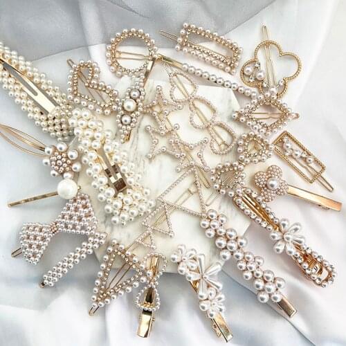 JUJIA Fashion Headwear Hair Pins Hair Accessories Hairgrip Heart Star Pearl Hair Clips Barrette For Women Korean Jewelry