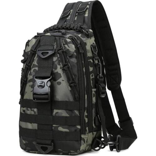 Men Fishing Gear Bags Outdoor Tactical Backpack Camouflage Military Sling Bag Mountaineering Hiking Fishing Chest Shoulder Blosa
