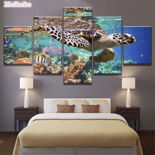 DIY 5d Abstract Romantic night lovers walk Diamond Painting Full Square Round Drill Diamond Embroidery 5 piece Mosaic Home Decor