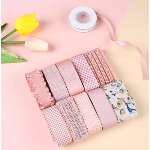 Mixed Ribbon Printed Grosgrain/Crafts Satin/Organza Ribbons Set DIY Headwear Hair Bow Material Gift Wrap Accessories Handicraft