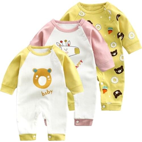 Clothes For Newborns Spring And Summer Newborn Clothing Baby Long Sleeve Romper Baby Outing Clothes Children Bodysuit 2021 New