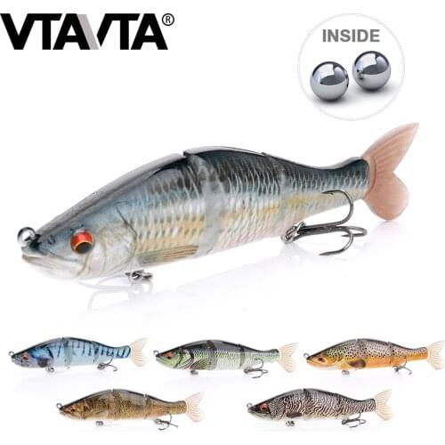 VTAVTA 17g 11.5cm 3-Segment Jointed Artificial Bait For Pike Fishing Lure Sinking Wobblers For Perch Crankbaits Fishing Lures