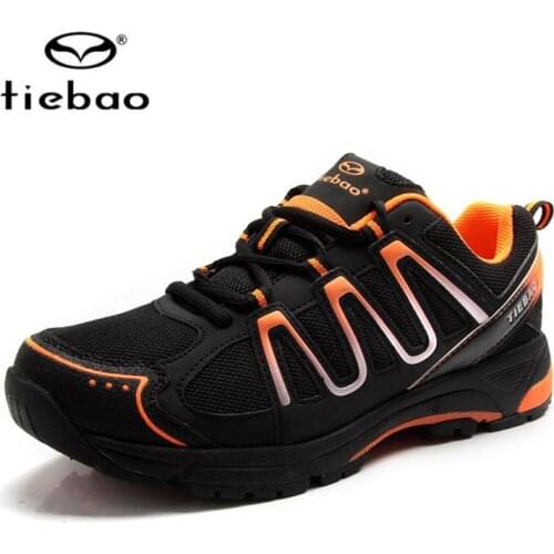 TIEBAO Professional Leisure Cycling Shoes Men Women Rubber Soles Self-locking Sports Sapatilha Ciclismo Mtb Bicycle Sneakers