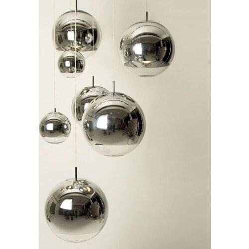 Modern Dixon pendant Light Chrome Mirror Suspension Pendant Lamp fixture For study room Hotel simple Pendant Home light PA0269