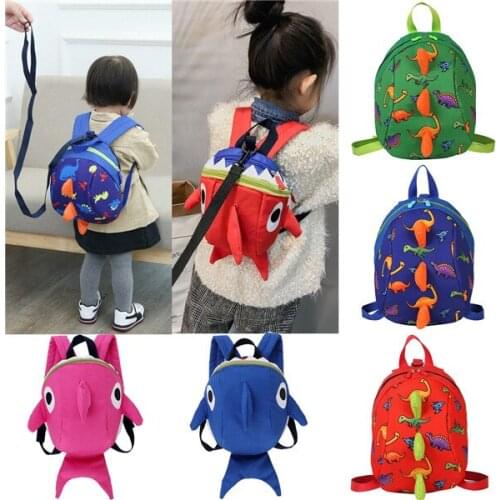 Citgeett Hat Kids Safety Harness Leash Lost Shark Strap Bag For Walking Toddler