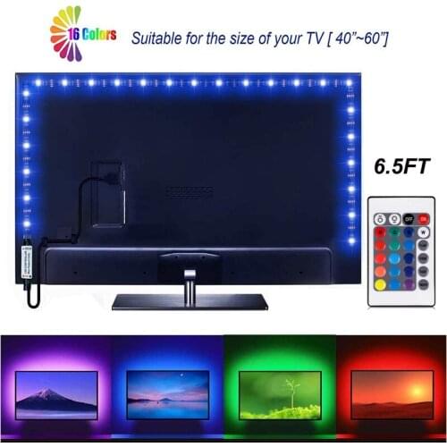 LED Strip Light USB 5050SMD DC5V Flexible LED Lamp Tape Ribbon RGB 1M 2M 3M 4M 5M TV Desktop Screen BackLight Diode Tape