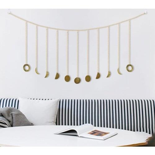 Moon Shining Phase Garland Chain DIY Home Room Wall Hanging Ornament Decoration