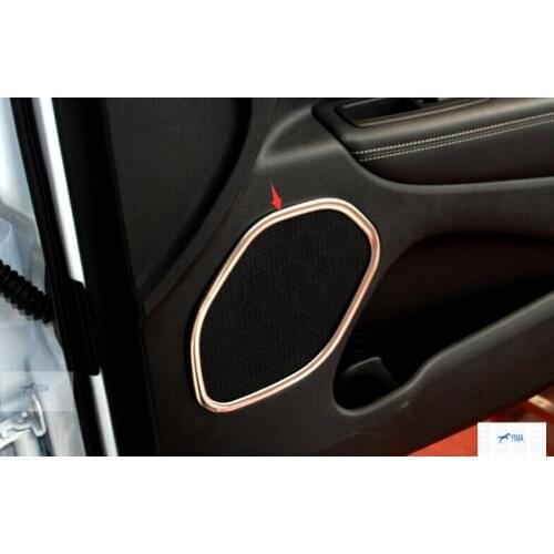 Yimaautotrims Stainless Steel Interior Refit Kit For Jeep Grand Cherokee 2011 - 2019 Car Door Stereo Speaker Audio Cover Trim
