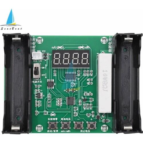 XH-M240 18650 Lithium Battery Capacity Indicator Tester mAh mWh Digital Discharge Electronic Load Battery Monitor Module DC5-12V