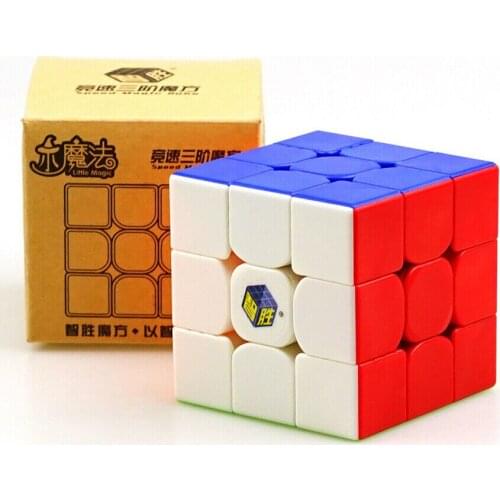 YuXin Little 3x3x3 Speed Contest Magic Cube Twist Puzzle Toy Stickerless 3D IQ Game Fancy Cubic Brain Teaser Ultra-Smooth ABS