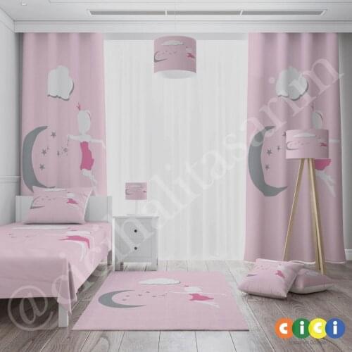Cici Ballet Girl Cloud Star Moon Children Room Curtain Backdrop Curtain resimdeki backdrop curtain ornament pattern picture room set for girl male baby