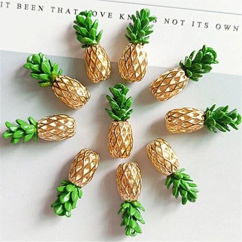 10pcs 19*24mm Metal Alloy KC Gold Pineapple Charms Pendant DIY Earrings Accessories For Jewelry Making