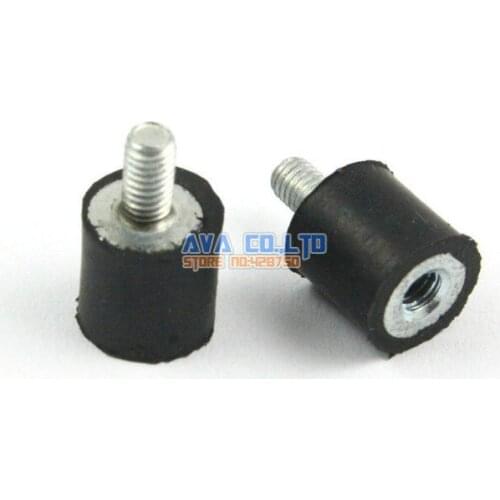 15 Pieces 8*8mm Body M3*6mm Male Female Rubber Anti Vibration Mount Bobbin Isolator