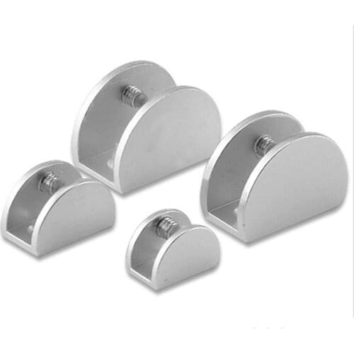 4Pcs/set High Quality Space Aluminum Glass Clips Adjustable Wall Mounted Glass Shelf Clamp Bracket 5-15mm Glass Holder Decor