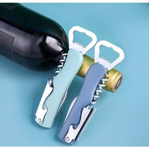 Four in one bottle opener household multifunctional beer bottle opener with knife restaurant wine opener butterfly bottle opener