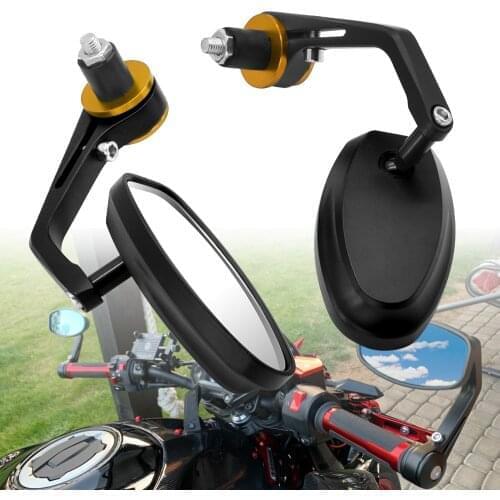 7/8" Motorcycl Side Mirrors Handle Bar End CNC Aluminum Rearview Mirror For Honda CB190R forza 300 CB400 SF CBR650 R GROM MSX125