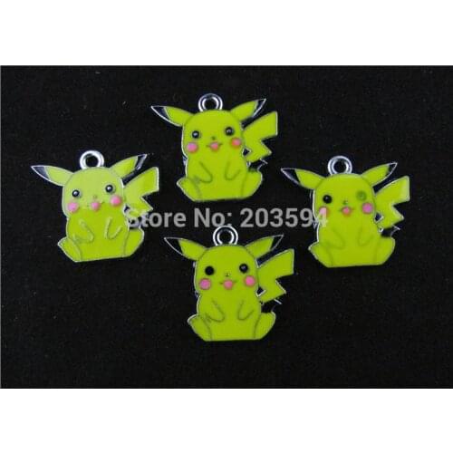 AE157 20pcs Mixed Silver Tone Enamel Animal Charms Pendants Jewelry DIY Jewelry Findings Floating Charm 27x25mm
