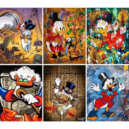 Diamond Painting Cartoon Disney 5D DIY Mickey Mouse Donald Duck Square Round Embroidery Landscape Cross Stitch Mosaic Home Decor