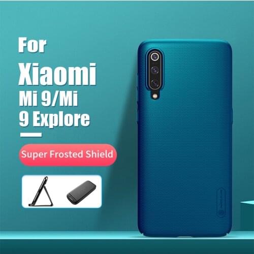 For xiaomi mi 9 case cover 6.39'' NILLKIN Frosted PC Matte hard back cover Gift Phone Holder mi 9 case for xiaomi mi9 mi 9 pro