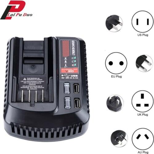 CMCB102 For CRAFTSMAN CMCB102 100V/240V 20V 2A Li-ion Battery ChargerRechargeable Power Tool Lithium Battery Charger With Dual