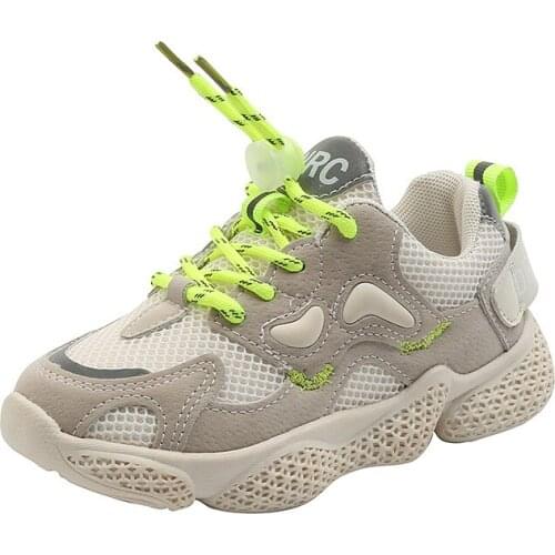 Children Kids Mesh Breathable Student Running Shoes For Boys Girls Fluorescent Green Purple Sneakers Sports Shoes New 2020 Shoe