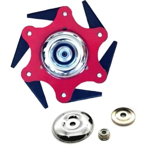 DropShipping 6 Teeth Brush Cutter Blade Trimmer Metal Blades Trimmer Head 65Mn Garden Grass Trimmer Head For Lawn Mower