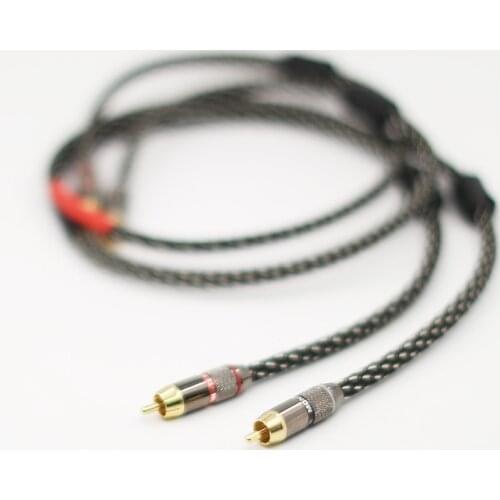 Pair HIFI Stereo RCA Cable High-performance Premium Hi-Fi Audio 2rca to 2rca Interconnect Cable