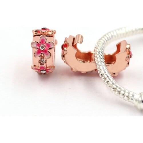 KC Gold Planted Flower Ring With CZ Pandora Bracelet&Bangle For Women Birthday Fashion Jewelry Gift