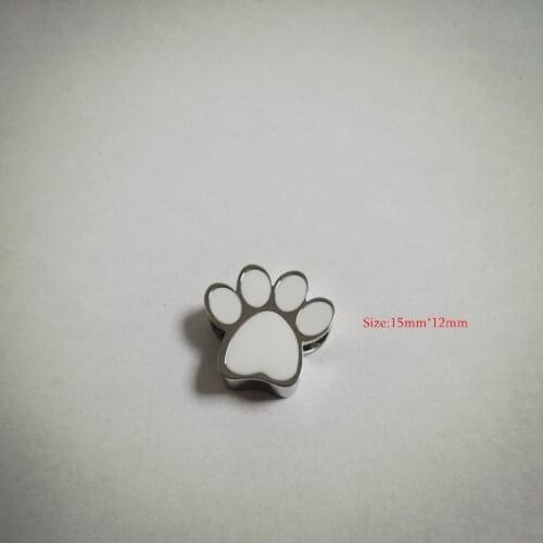 Mini Paw Print Cremation Charm Bead for Pet Memorial Bracelet Jewelry,Cremation Urn Charm Jewelry