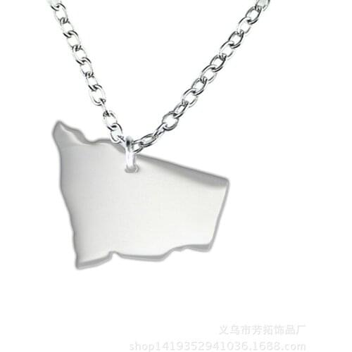 SUTEYI Trendy Australia Map Pendant Necklace New South Wales Stainless Steel Chain Necklaces Jewelry