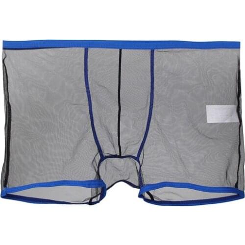 New Sexy Transparent Short Boxer For Men Calzoncillos Hombre Boxer Marca Low Waist See Though Mens Underwear Boxers MPS054