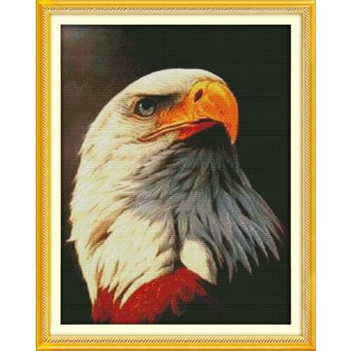 Joy sunday animal style Bald eagle stamped cross stitch kits for beginners easy and quickly needlecraft