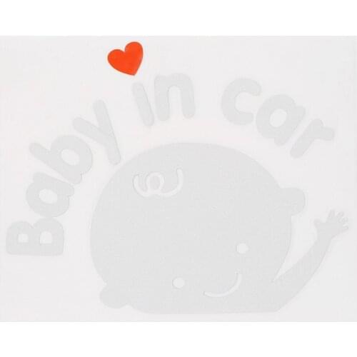 1PC Auto 3D Cartoon Creative 17*14 cm Baby On Board Baby In Car Car Sticker Waterproof Reflective Car Decal On Rear Windshield