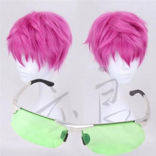 New Anime Saiki Kusuo no sai-nan The Disastrous Life of PSI Saiki K. Cosplay Glasses Prop Hair Wigs Hair accessories