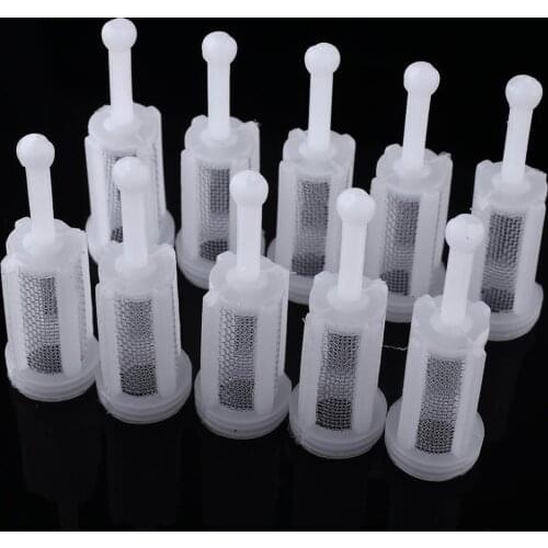 New White Universal 10Pcs Gravity Spray Gun Pot Paint Filters Mesh 36x11mm Tool