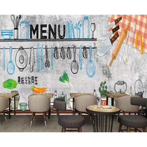 Beibehang Custom Wallpaper Hotel Store Decorative Mural Europe & European Fashion Gourmet Tableware Background Wall 3d wallpaper