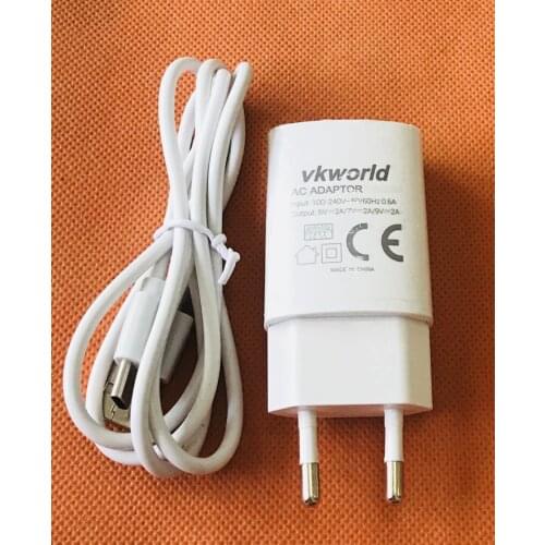 Original Travel Charger EU Plug Adapter+ USB Cable for VKworld S8 MTK6750T Octa Core Free Shipping