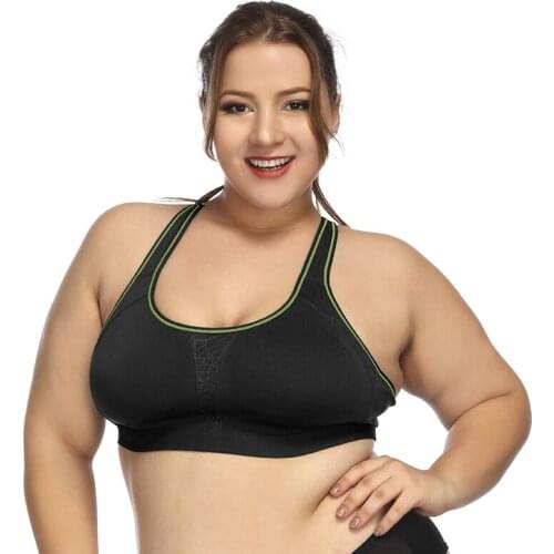 Plus Size Women Bra Full Cup Comfort Fitness Sleep Underwear Adjustable Sport Bra Breathable mesh Big Cup B C D Size 34-38