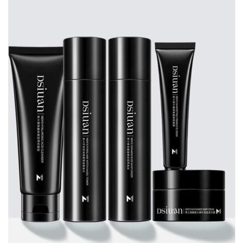 Hot Mens Face Care Makeup Set,Fashion Man Cosmetics Kit,Anti-wrinkle Concealer Oil-control Toner,Moist Hydating Cleanser Cream