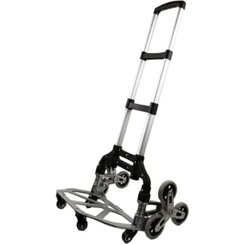 2021 New Portable Shopping Cart Folding Trolley Aluminum Stair Climbing Luggage Trolley Tool Cart