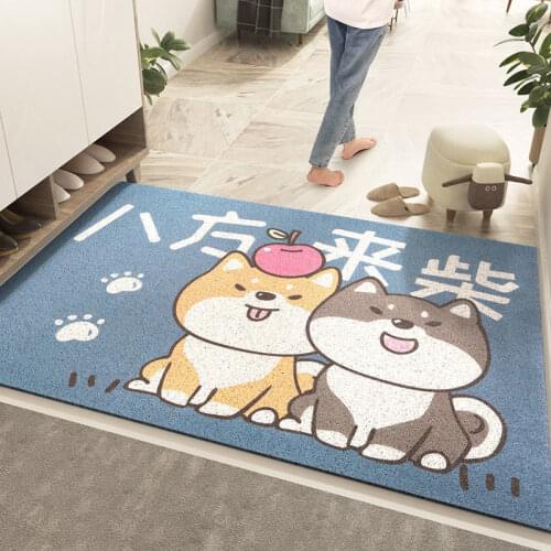 Welcome Doormat Entrance Hallway Rectangle Printed Non-Slip Floor Rugs Front Door Mat Outdoor Rugs Carpet Bedroom Kitchen
