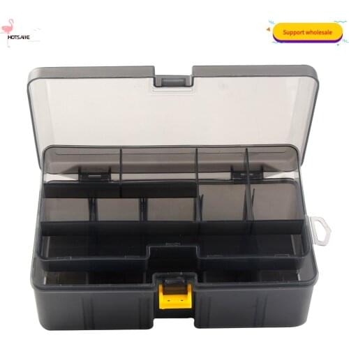 New Arrival Fishing Accessories Box Snap Double Compartments Transparent 21.5 * 12 * 6.7cm Spomb Fishing Lure Hook Tackle Box