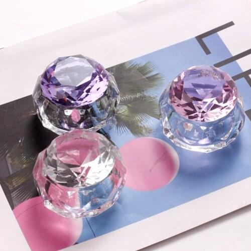 Rainbow Crystal Clear Acrylic Liquid Dish Tappen Dish Glass Cup Nail Art Tool great gift for girl and easy to clean