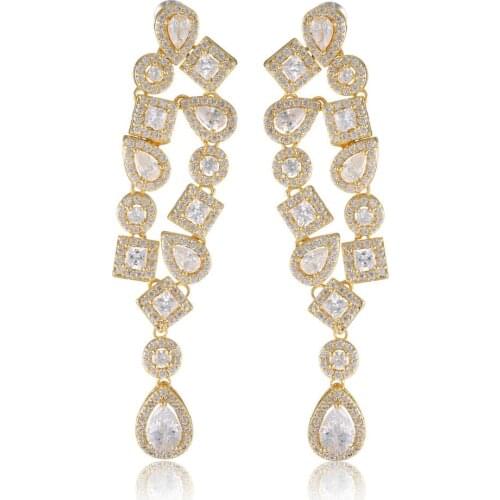 GrayBirds Mixed Square Water Drop Circular Fashion Plant Flower Earrings Copper With Zircon High Quality Jewelry MLE047