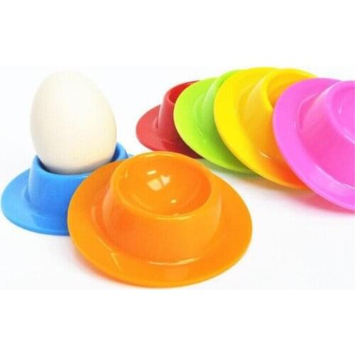 2pcs/lot Anti-drop Silicone Egg Holder Colorful Stand Eggs Tray Holder Storage Rack For Kitchen Egg Holder Cup Tools 8.6*2.3cm