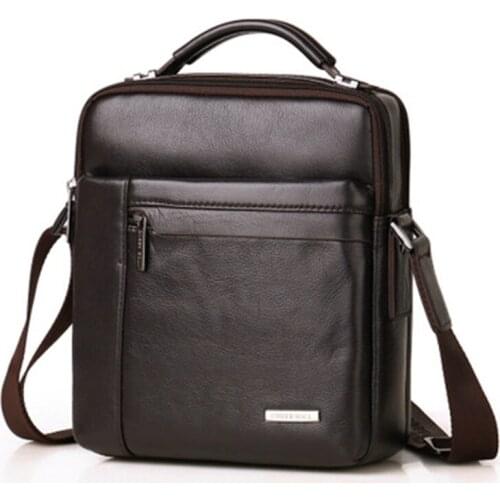 High quality Men totes handbag casual genuine leather mens shoulder bag first layer cowhide messenger bag portable mens bag