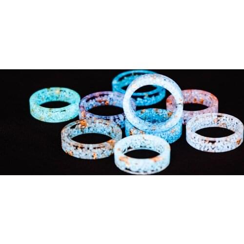 Meetvii New Design Luminous Resin Ring Glowing In The Dark Secret Popcorn Fluorescent Rings For Women Men Dropship Jewelry