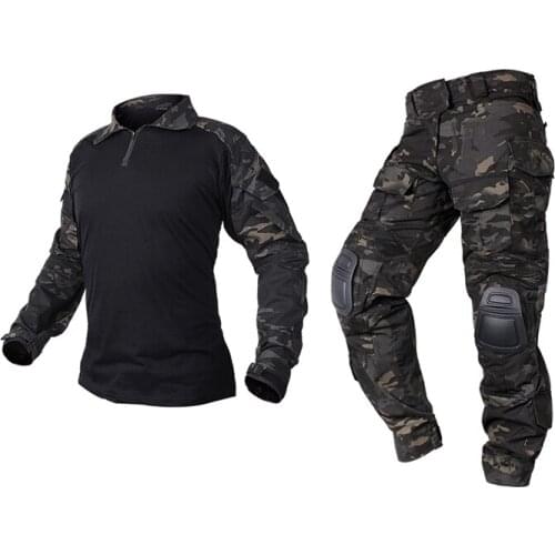 Tactical Uniform BDU G3 Combat Shirt & Pants Knee Pads Update Ver Camo Airsoft Military Combat Uniform